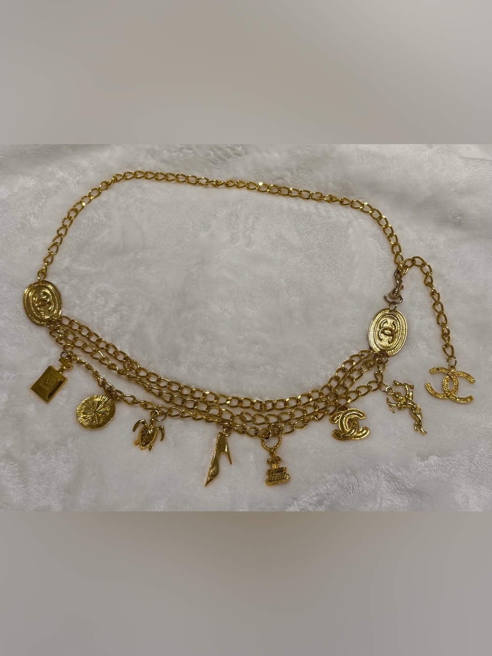 Vintage Chanel Charm Multi-Strand Chain Belt